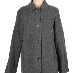 Voyage by Marina Rinaldi Gray Wool Angora Jacket Coat Sz 12 (21)